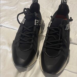 Versace Black and White Men's Sneakers